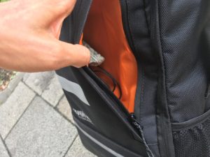 evolve backpack front pocket