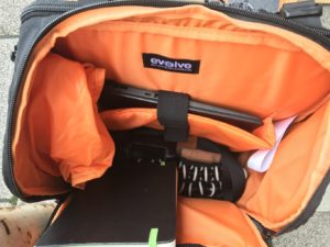 evolve backpack main compartment pc